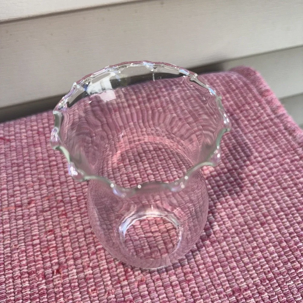 Vintage Ruffled Top Clear‎ Glass 6